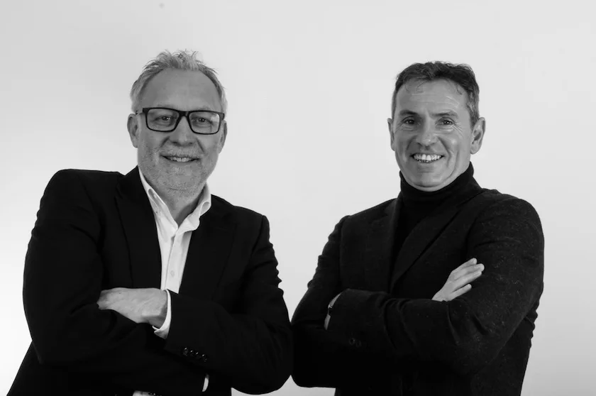 Thorsten Scheele und Lars Schmidt, Schwarz-Weiß-Porträt